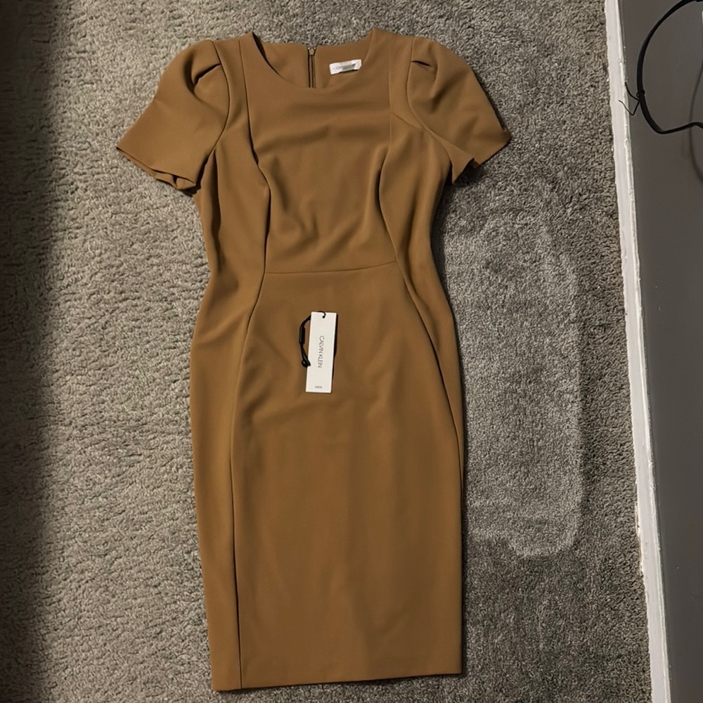 New with tags Calvin Klein Tan Dress